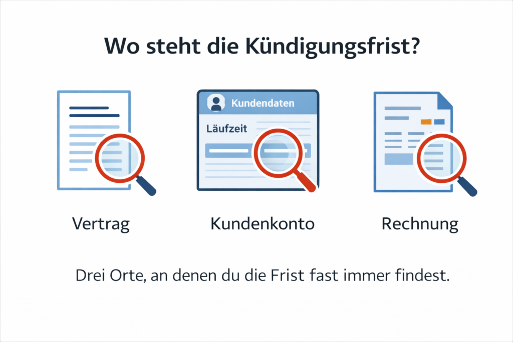 Kündigungsfrist beim Handyvertrag finden