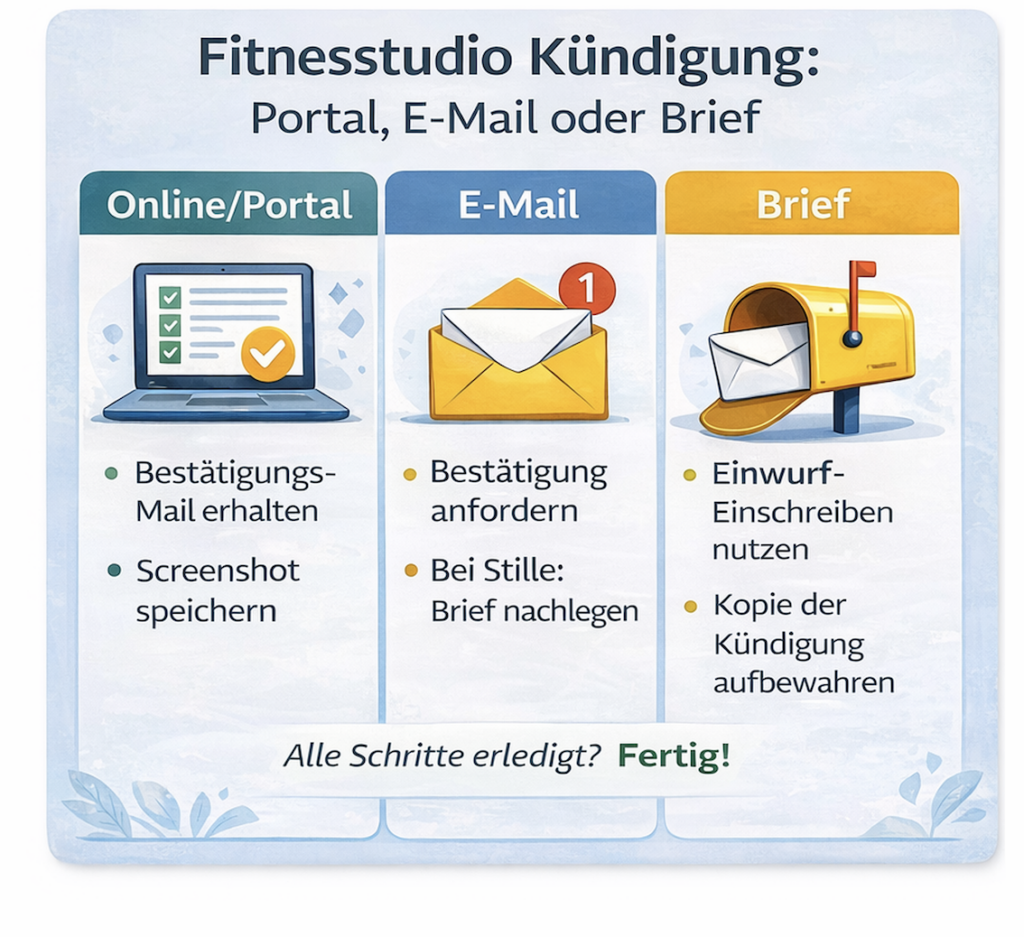 Wo steht die Kündigungsfrist im Fitnessstudio-Vertrag?