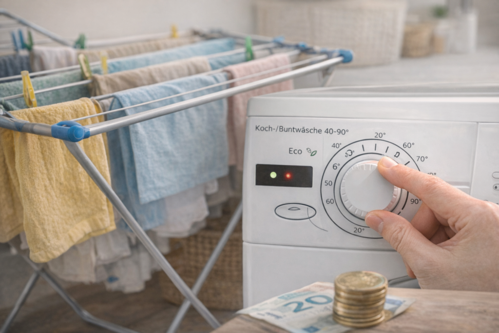 Mit der Waschmaschine im Haushalt Geld sparen